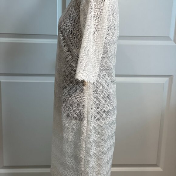 TRINA TURK 3/4 Sleeve Elegant White Dress Size 8 - Picture 6 of 11
